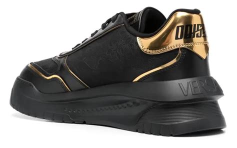 versace sneakers zwart goud